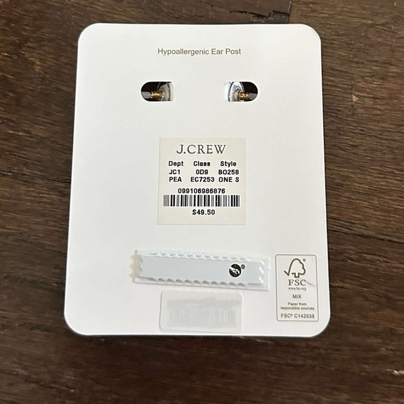 J.Crew-Pearl ball drop earrings-brand new with tags - Picture 3 of 4